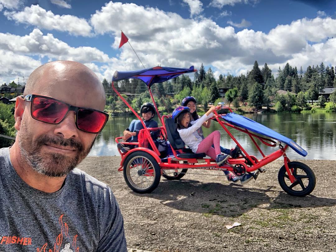 Kids Enjoying a Deuce Coupe in Bend Wheel Fun Rentals