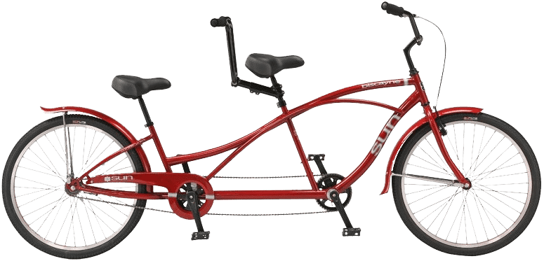 single speed tandem bike rental by Wheel Fun Rentals