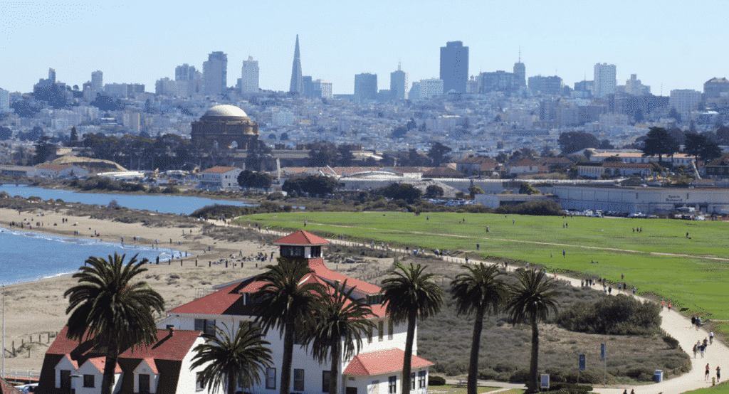 You'll have the opportunity to stop at Crissy Field with your bike rental while on your tour!