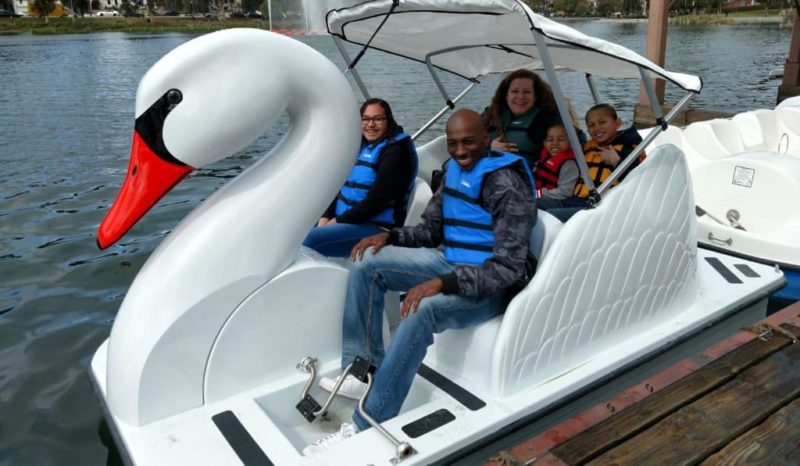 Lake Balboa swan boat rental outing for corporate events