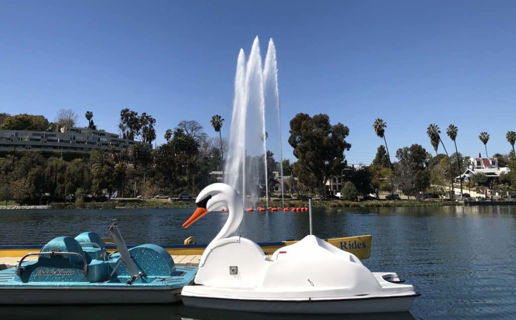 Swan Boats at Echo Park Wheel Fun Rentals Wheel Fun Rentals