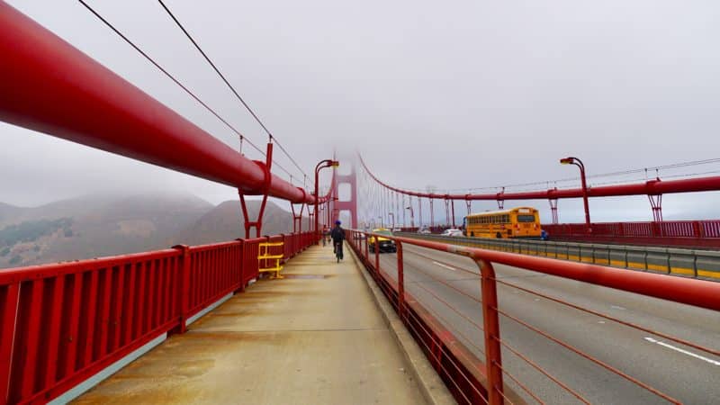 Biking the Golden Gate Bridge with Wheel Fun Rentals bikes