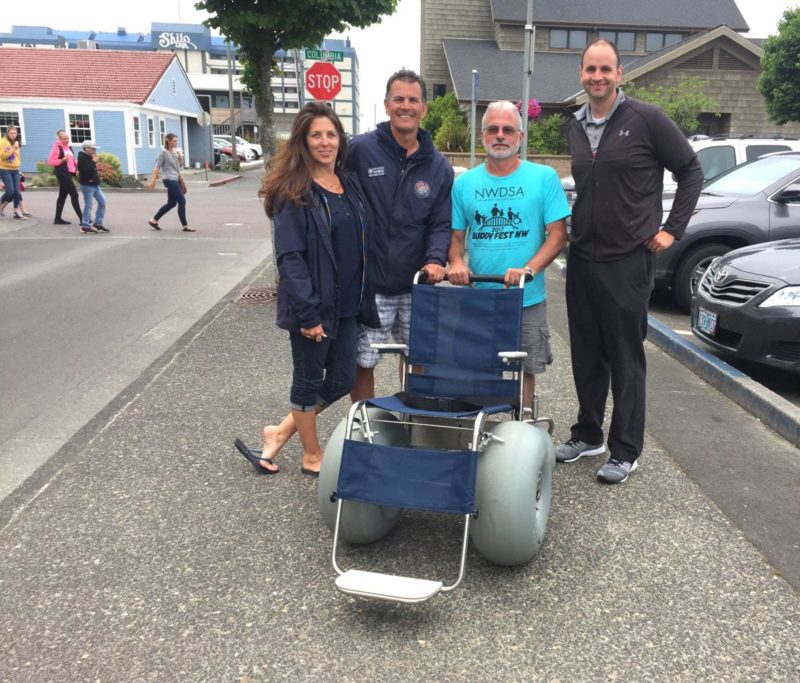 Beach wheelchair in Seaside, OR